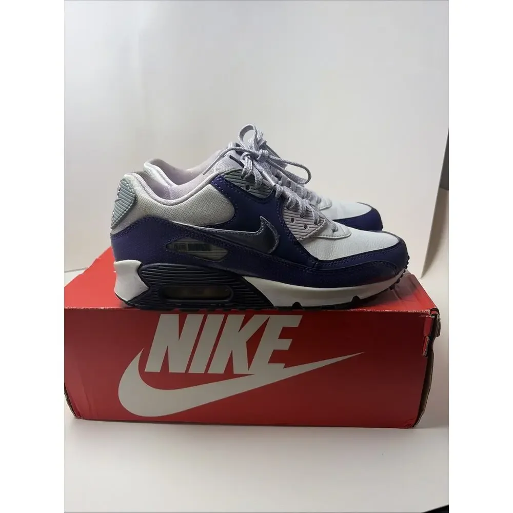 Nike Air Max 90 GS Size Women SZ 7 Y 5.5 Royal Purple White Sage 345017-118 Y2K